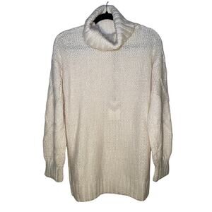 Pink Rose - Ivory Knit Turtleneck Sweater - New With Tags XS